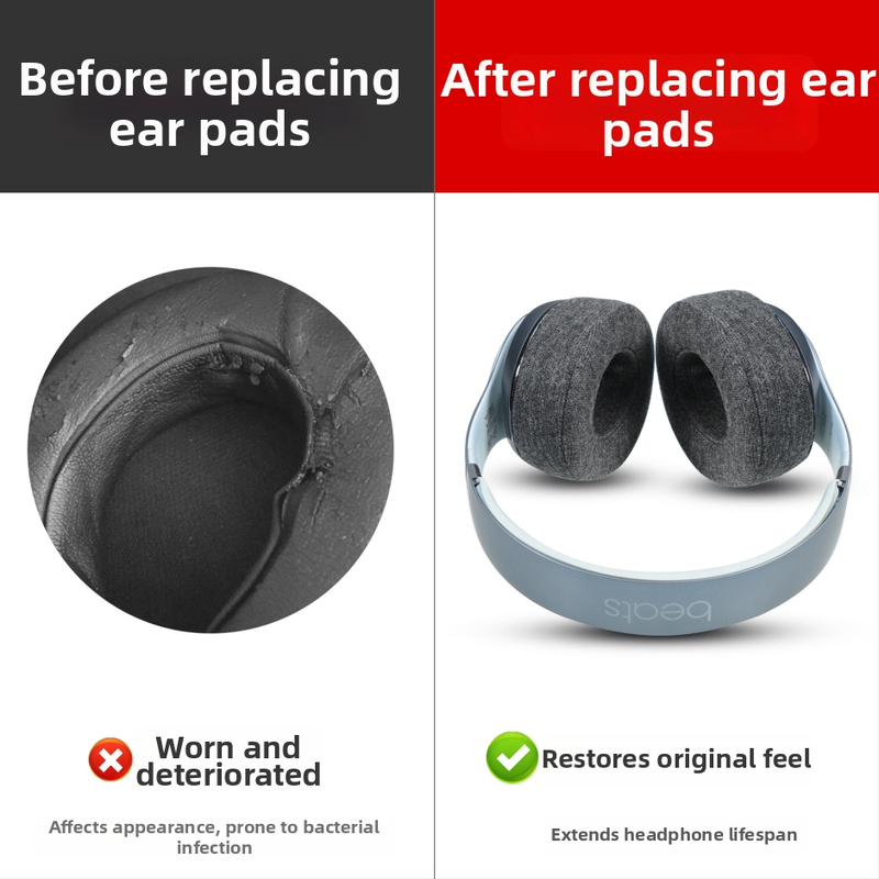 Pokryv Beats Studio 2/3 slúchadiel – imitácia kože, mäkké bavlnené jadro