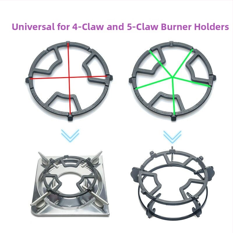 Držiak na plynovú varnú dosku, protišmykový držiak na hrnce a wok, model TY-919, liatina, priame uchytenie, hmotnosť približne 400 g, pôvod Shunde, Foshan