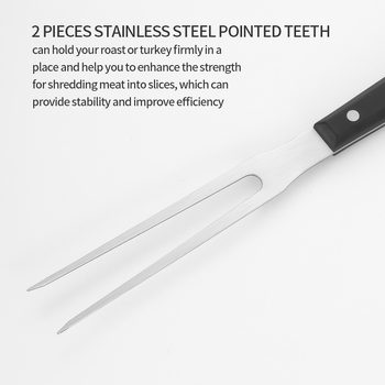 XXMJ πιρούνι μπάρμπεκιου από ανοξείδωτο ατσάλι με λαβή POM – εξωτερικό εργαλείο ψησίματος, μοντέρνα απλότητα