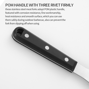 XXMJ πιρούνι μπάρμπεκιου από ανοξείδωτο ατσάλι με λαβή POM – εξωτερικό εργαλείο ψησίματος, μοντέρνα απλότητα