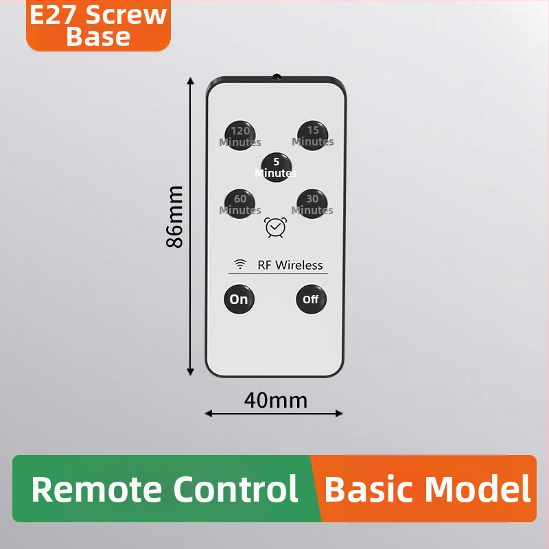 Suport lampă cu telecomandă infraroșu, wireless, priză E27 și întrerupător lampă pentru noptieră
