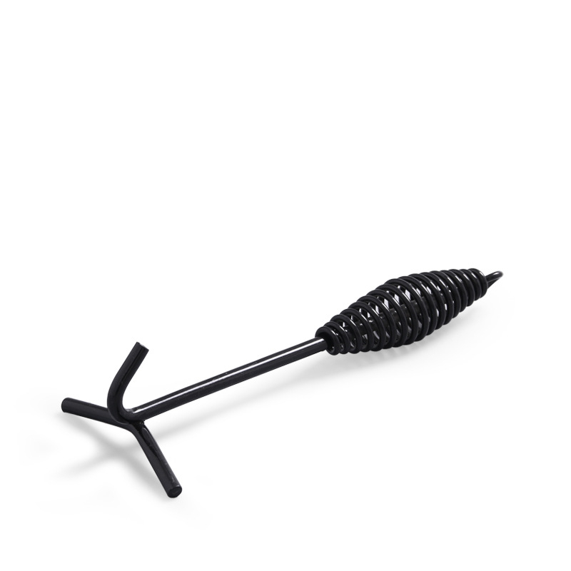 Чугунена ръкохватка за къмпинг тенджера с кука за капака и пружинен дизайн против изгаряне