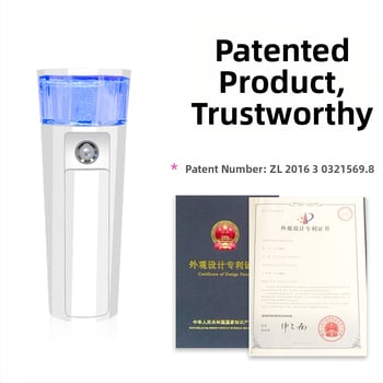 KNY-002 Νάνο σπρέι προσώπου για ενυδάτωση — Ψυχρή εκνέφωση, Χρόνος ομίχλης 61–120 s, 1η ταχύτητα, Ενσωματωμένη μπαταρία έως 50 mAh