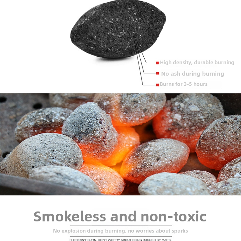 Барбекю въглища Platinum Pigeon — бездимни, екологични, сферични, 1,5 кг, приблизително 3 часа горене