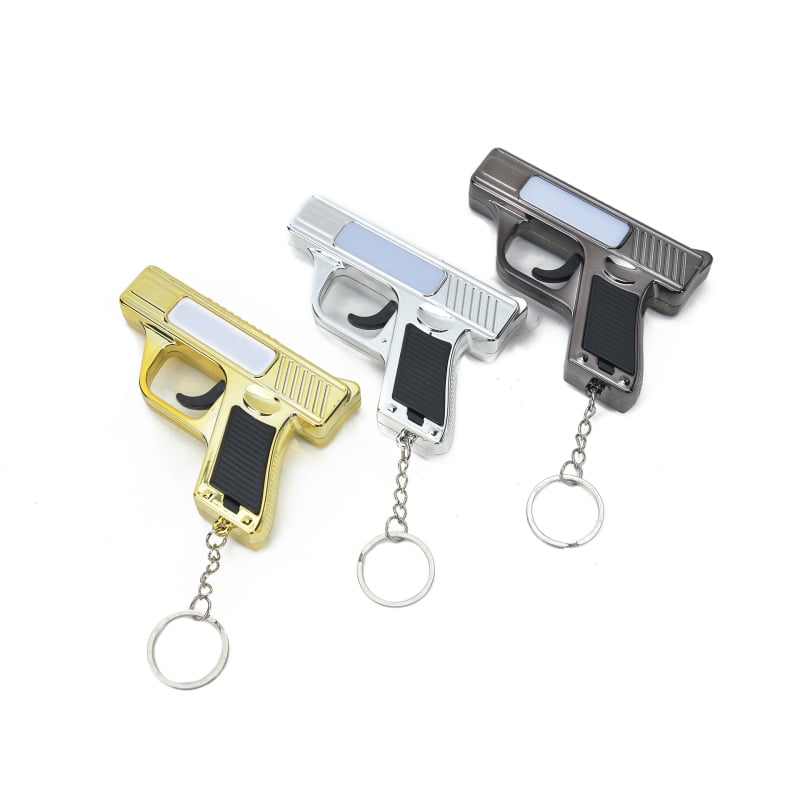 Hongjie fém mini kulcstartó lézeres zseblámpa - ABS műanyag, többfunkciós lámpa