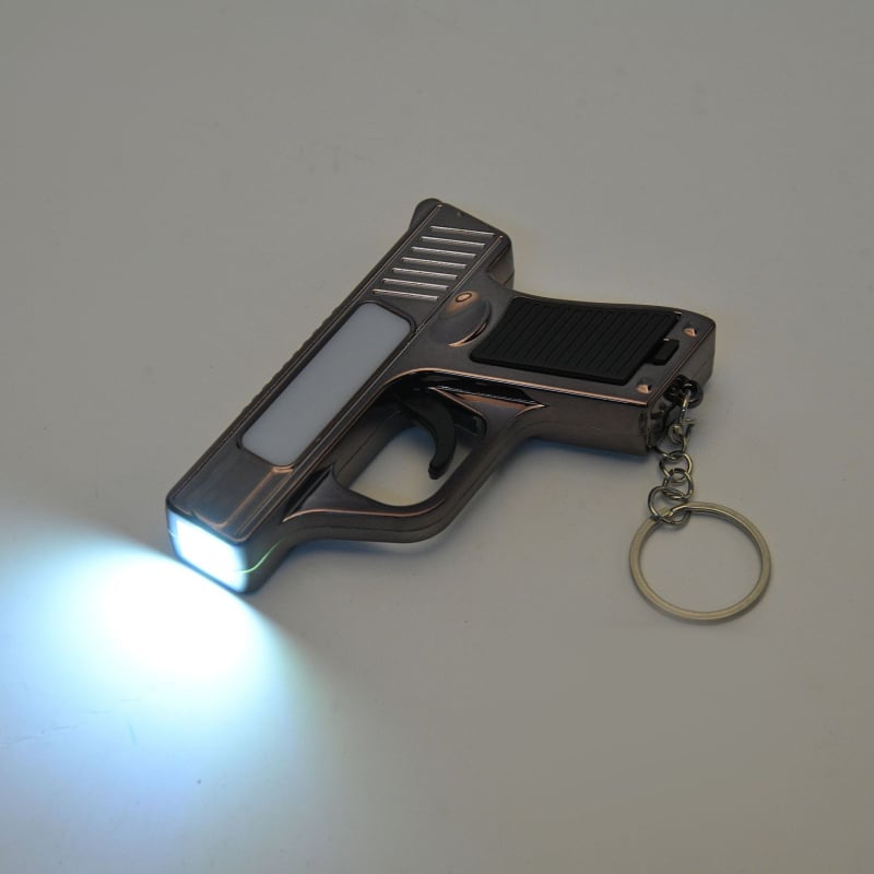 Hongjie fém mini kulcstartó lézeres zseblámpa - ABS műanyag, többfunkciós lámpa