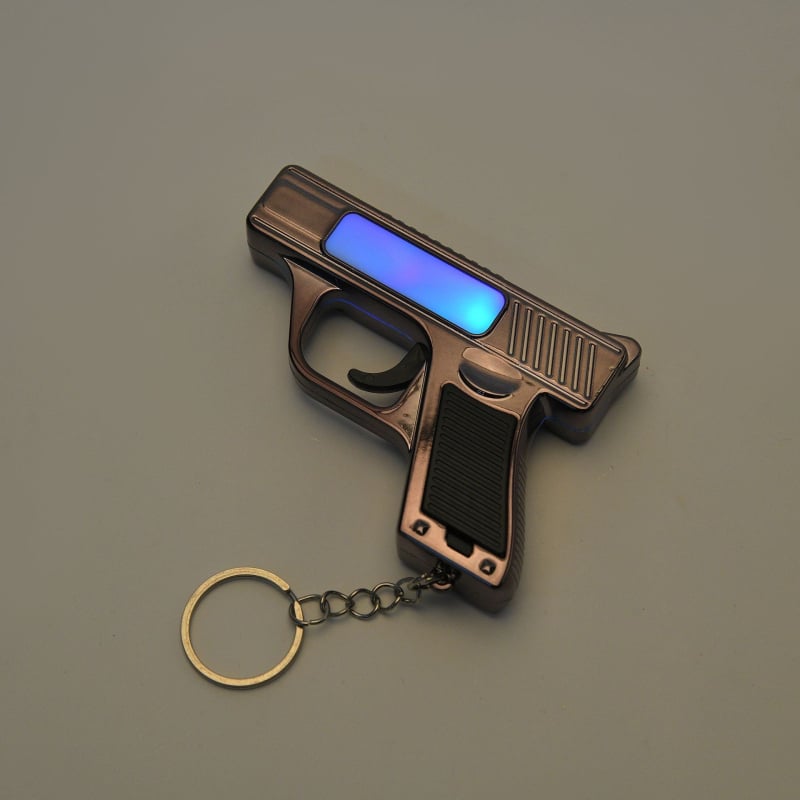 Hongjie fém mini kulcstartó lézeres zseblámpa - ABS műanyag, többfunkciós lámpa