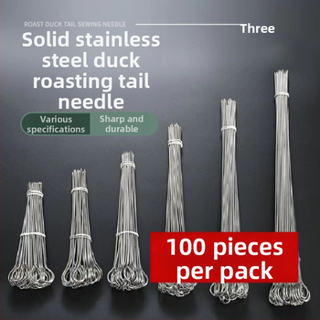 Nerezové oceľové grilovacie špízy na pečenie kačíc, kurčiat, mladého prasiatka a jahňacieho mäsa