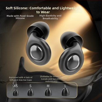 Silikónové štuple do uší na spanie — 32 dB zníženie hluku, zvuková izolácia, pomoc so spánkom, darčekové balenie