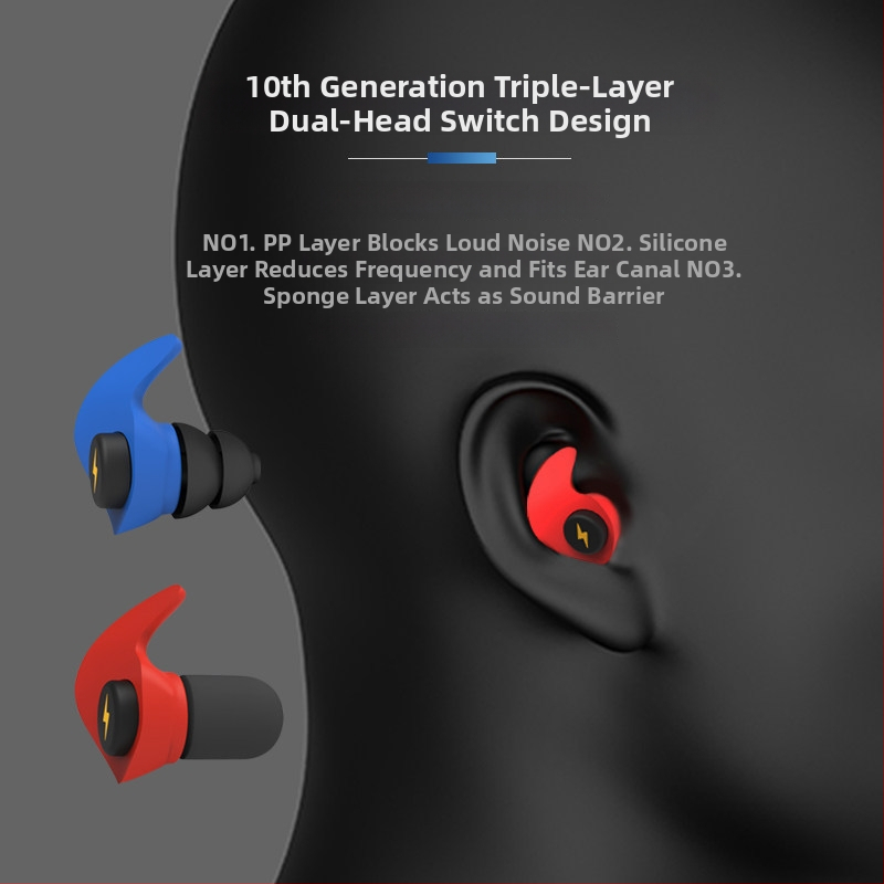 Imebobo 10. generációs füldugók — Szilikon + szivacs, 32 dB NRR, Alvás, Zajcsökkentés, Anti-horkolás