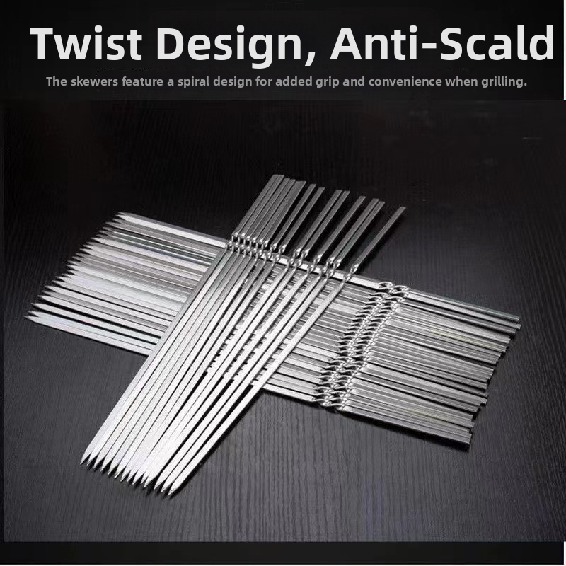 Set na grilovanie špízy pre domácnosť — kruhové, zosilnené a pevné, opakovane použiteľné