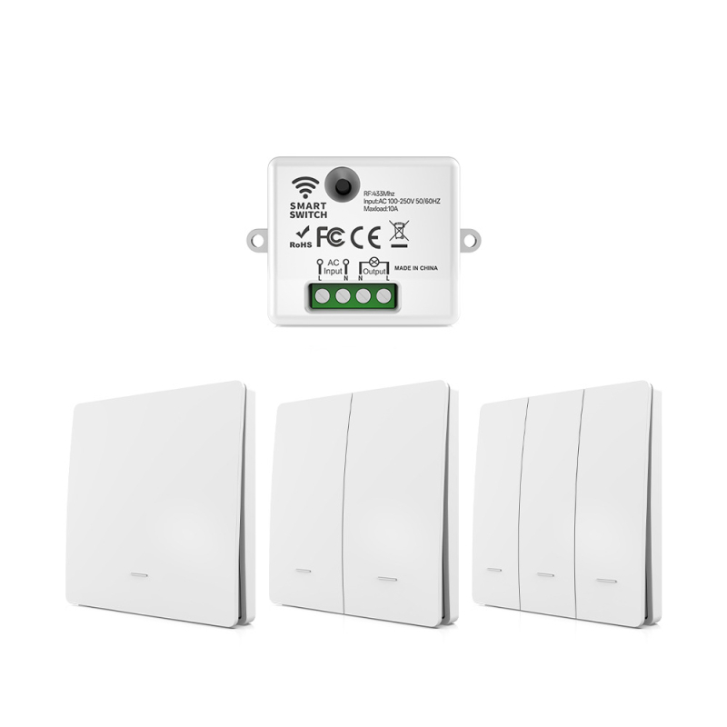 Intrerupător wireless cu telecomandă RF433 pentru uz casnic, 50/60 Hz, de la -20°C la 50°C