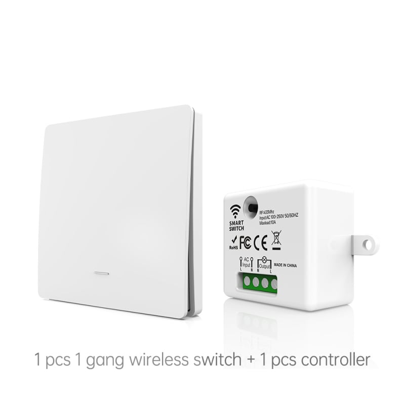 Intrerupător wireless cu telecomandă RF433 pentru uz casnic, 50/60 Hz, de la -20°C la 50°C