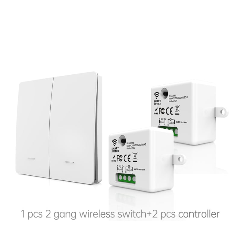 Intrerupător wireless cu telecomandă RF433 pentru uz casnic, 50/60 Hz, de la -20°C la 50°C