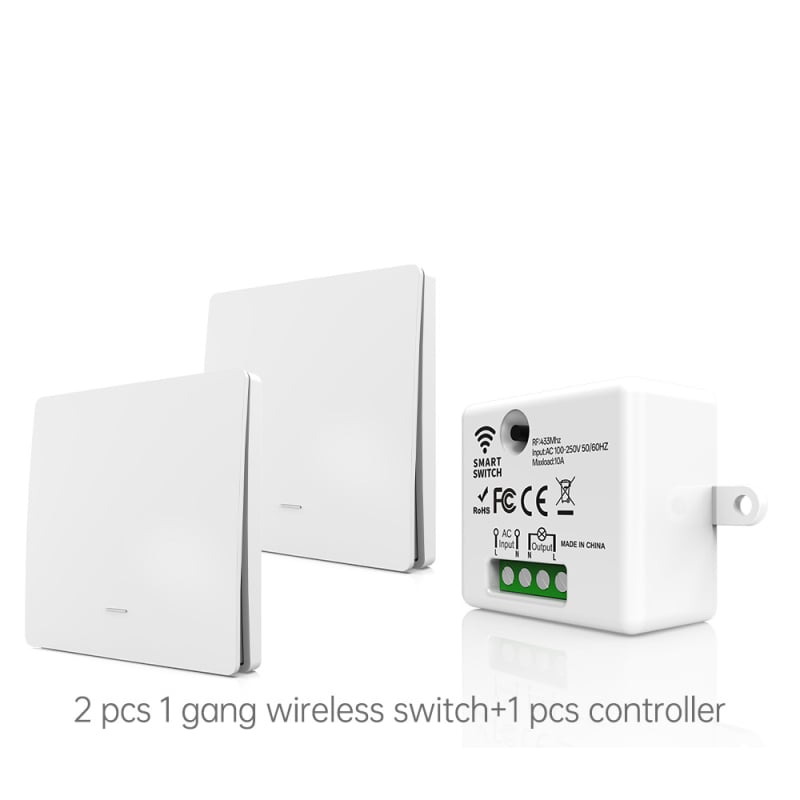 Intrerupător wireless cu telecomandă RF433 pentru uz casnic, 50/60 Hz, de la -20°C la 50°C
