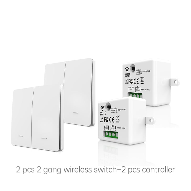 Intrerupător wireless cu telecomandă RF433 pentru uz casnic, 50/60 Hz, de la -20°C la 50°C