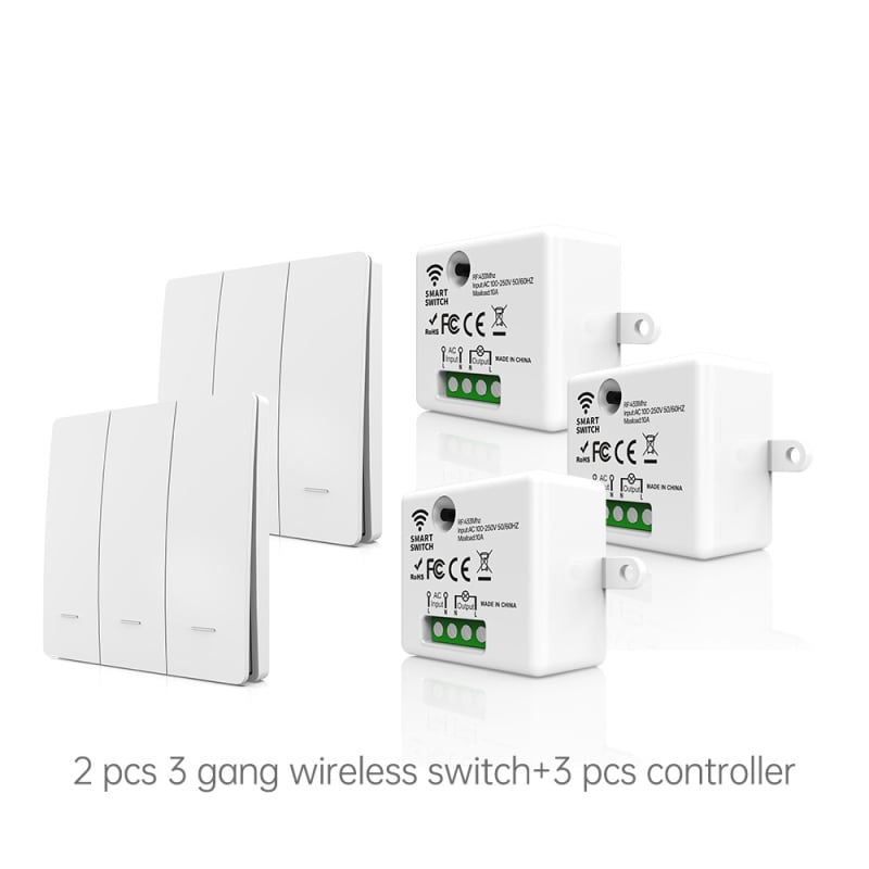 Intrerupător wireless cu telecomandă RF433 pentru uz casnic, 50/60 Hz, de la -20°C la 50°C