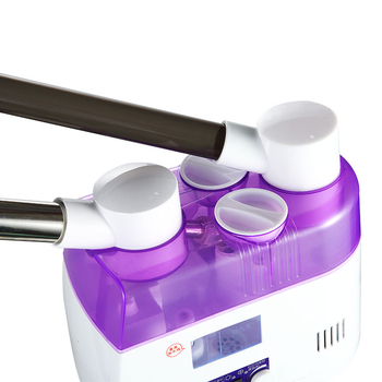 Συσκευή ατμού προσώπου με διπλό σωλήνα, ζεστό και κρύο ψεκασμό, ενσωματωμένη μπαταρία, 5 ρυθμίσεις ταχύτητας, χρόνος ομίχλης έως 10 δευτερόλεπτα