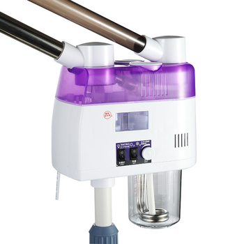 Συσκευή ατμού προσώπου με διπλό σωλήνα, ζεστό και κρύο ψεκασμό, ενσωματωμένη μπαταρία, 5 ρυθμίσεις ταχύτητας, χρόνος ομίχλης έως 10 δευτερόλεπτα