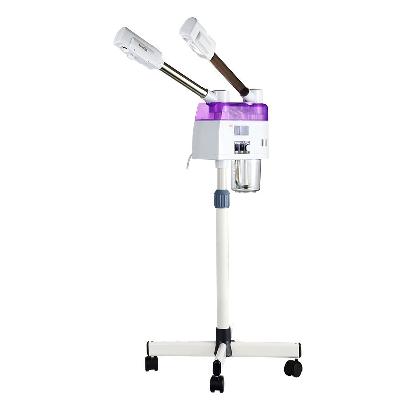 Συσκευή ατμού προσώπου με διπλό σωλήνα, ζεστό και κρύο ψεκασμό, ενσωματωμένη μπαταρία, 5 ρυθμίσεις ταχύτητας, χρόνος ομίχλης έως 10 δευτερόλεπτα