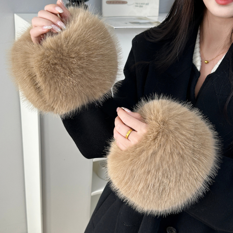 Lasvil kaput s rukavima od umjetnog krzna, zima/jesen, odrasle žene, svestran stil