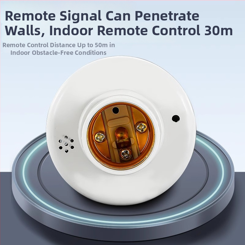 Intrerupător de lumină cu telecomandă, pentru soclu E27, control wireless, montaj ușor, fără cabluri