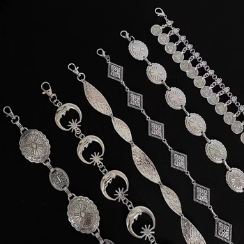 Lanac za struk od metala za žene, etnički stil, ljeto 2024.