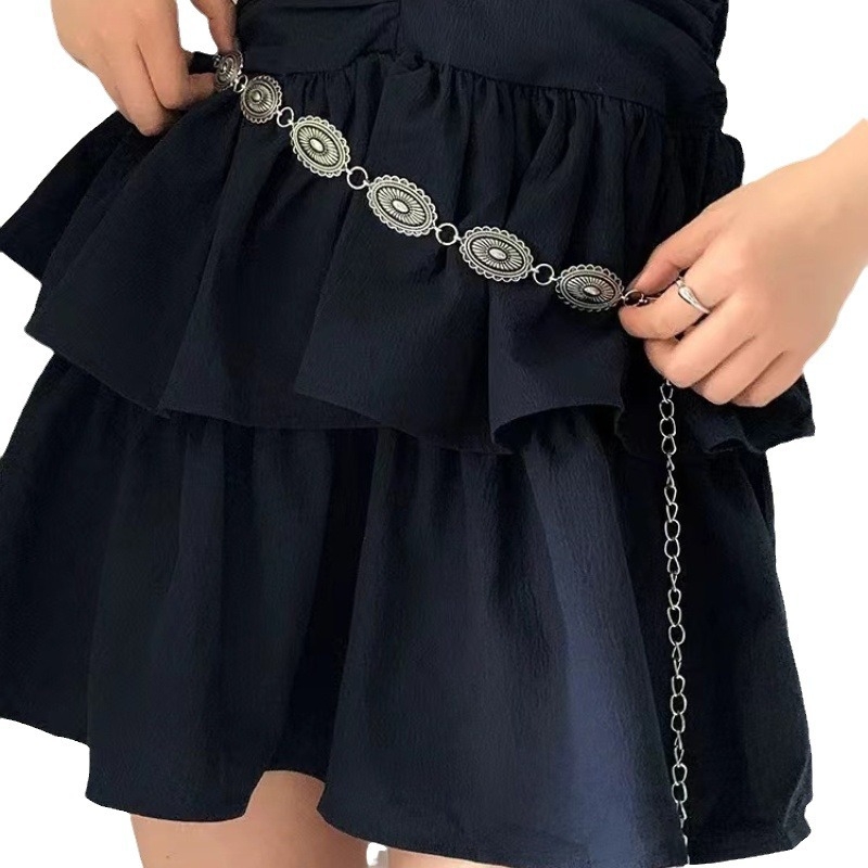 Lanac za struk od metala za žene, etnički stil, ljeto 2024.