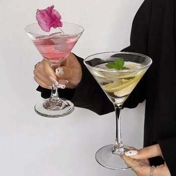 Ποτήρι κοκτέιλ από γυαλί, χωρητικότητα 101–200 ml, μοντέρνο απλό στυλ, δυνατότητα εκτύπωσης λογοτύπου, μονάδα