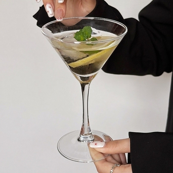 Ποτήρι κοκτέιλ από γυαλί, χωρητικότητα 101–200 ml, μοντέρνο απλό στυλ, δυνατότητα εκτύπωσης λογοτύπου, μονάδα