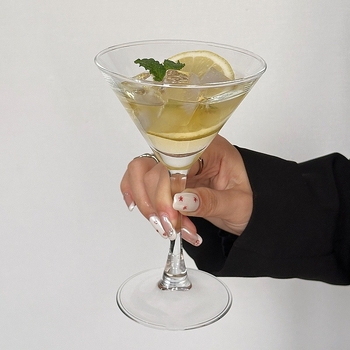 Ποτήρι κοκτέιλ από γυαλί, χωρητικότητα 101–200 ml, μοντέρνο απλό στυλ, δυνατότητα εκτύπωσης λογοτύπου, μονάδα