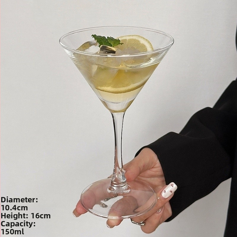 Koktejová pohár zo skla, objem 101–200 ml, moderný jednoduchý štýl, tlač loga k dispozícii, jedna jednotka