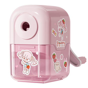 Oštrilica za olovke s automatskim rotirajućim valjkom, plastično kućište, geometrijski oblik, model 627, 90 g, Unisex