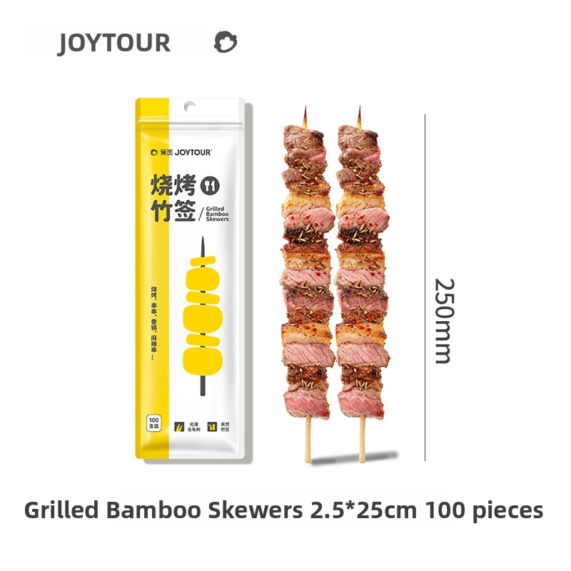 Barbecue špízy z prírodného bambusu, 250 ks, Guangdong, balené