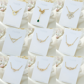 Lagani luksuzni kolut za klavikulu s dvostrukim privjeskom, titan čelik, duljina 41–50 cm