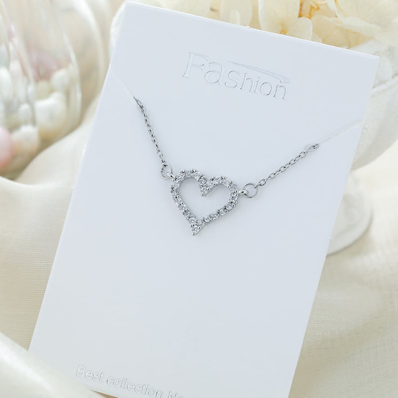 Lagani luksuzni kolut za klavikulu s dvostrukim privjeskom, titan čelik, duljina 41–50 cm