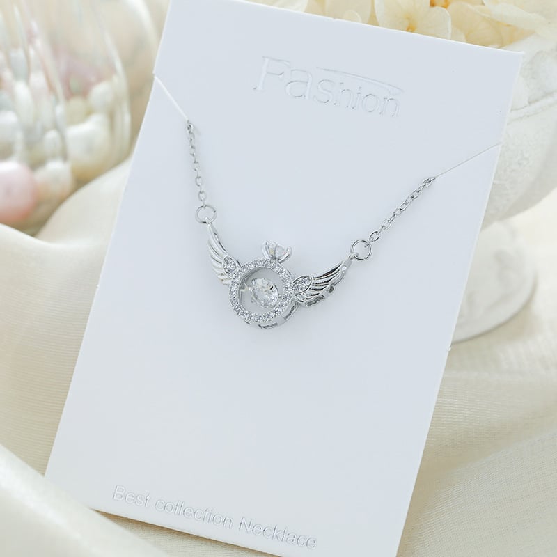 Lagani luksuzni kolut za klavikulu s dvostrukim privjeskom, titan čelik, duljina 41–50 cm