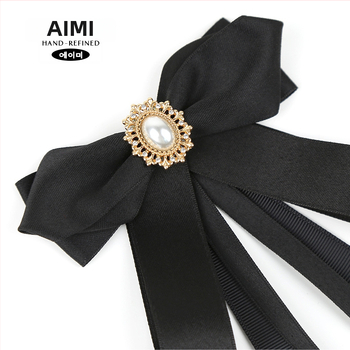 Košeľa s kvetom na golieri a mašličkou, kórejský štýl, unisex, monochromatický vzor, farbená na priadzi