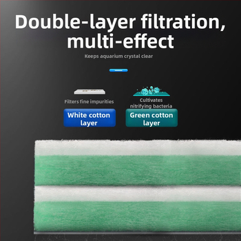 Burete filtrant pentru acvariu, densitate înaltă, strat superior de filtrare, material de filtrare îngroșat