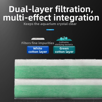 Burete filtrant pentru acvariu, densitate înaltă, strat superior de filtrare, material de filtrare îngroșat