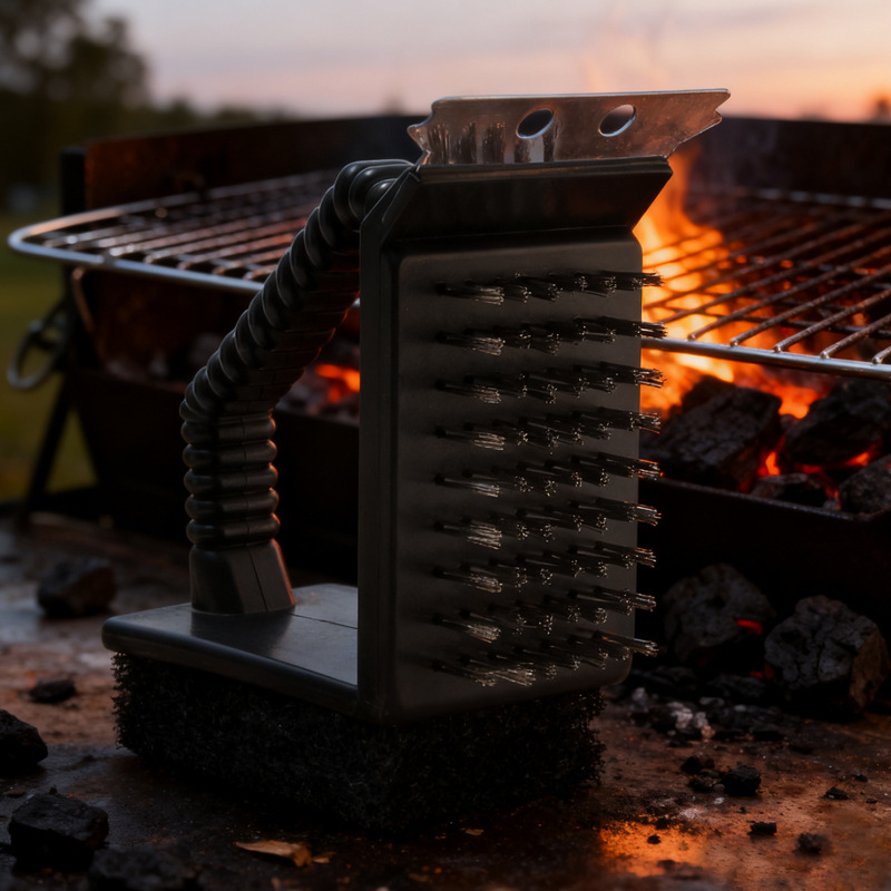 Četka za roštilj s čeličnim vlaknima i ručkom od ljepila, 60 komada u kutiji