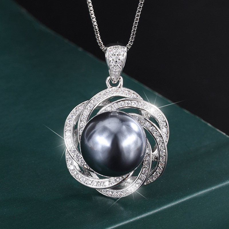 Ogrlica s pozlaćenim bakrom, kutijastim lancem, geometrijskim privjeskom, lagani luksuzni stil