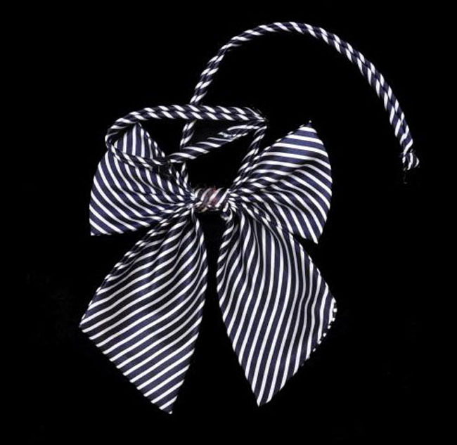 Παπιγιόν για γιακά με λουλούδι — πολυεστέρας, ριγέ μοτίβο, εκτύπωση, στυλ γραφείου