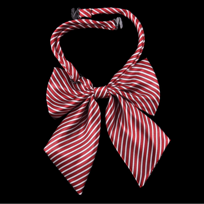 Παπιγιόν για γιακά με λουλούδι — πολυεστέρας, ριγέ μοτίβο, εκτύπωση, στυλ γραφείου