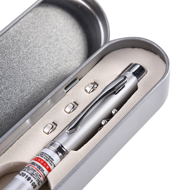 Многофункционална метална химикалка с лазерен указател, LED светлина, инфрачервена писалка и персонализирано лого