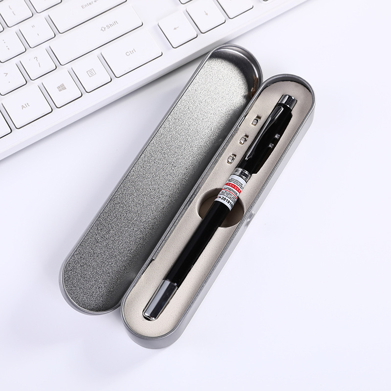 Многофункционална метална химикалка с лазерен указател, LED светлина, инфрачервена писалка и персонализирано лого