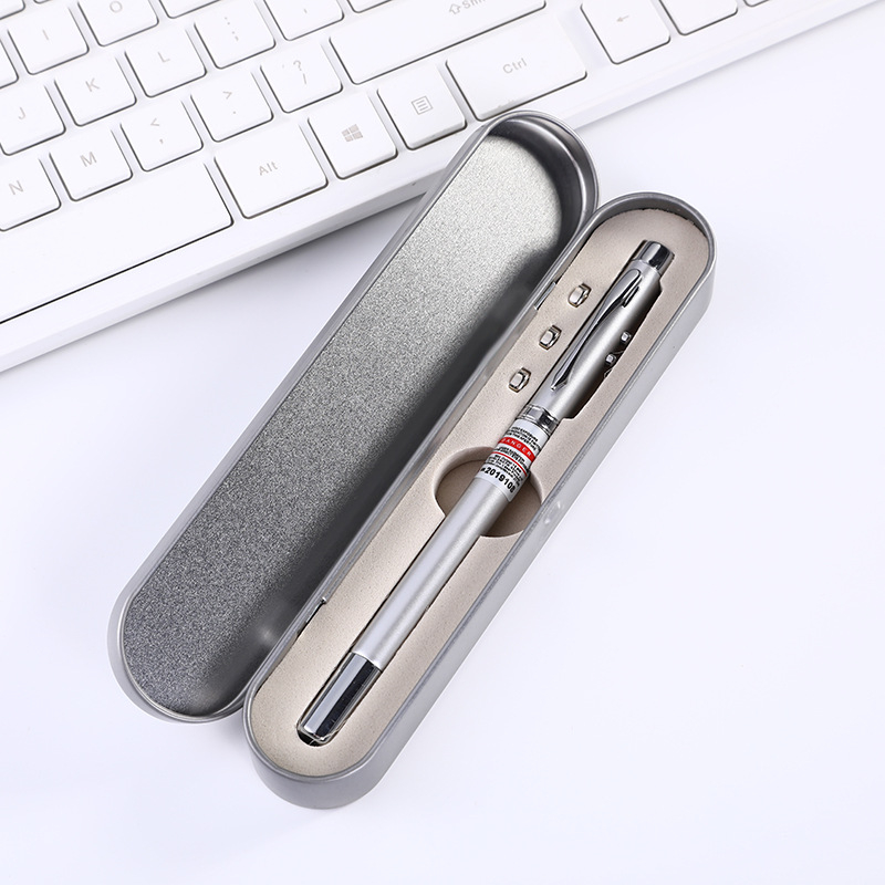 Многофункционална метална химикалка с лазерен указател, LED светлина, инфрачервена писалка и персонализирано лого