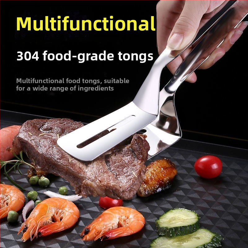 Kliešte na jedlo z nehrdzavejúcej ocele 410 – Multifunkčné kuchynské kliešte s protišmykom, proti popáleniu a vysokou teplotnou odolnosťou