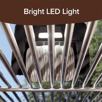 BBQ roler četka za roštilj s LED svjetlom, bez čekinja, čišćenje hrane, 304 nehrđajući čelik četka i nehrđajući čelični držač, paket 24 kom