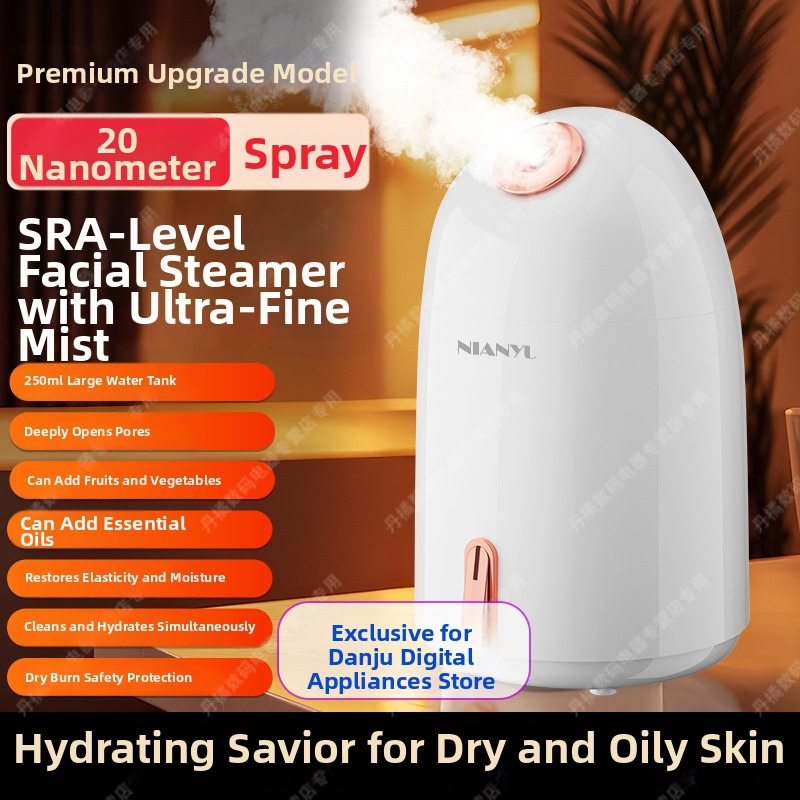 Tvárny parný inhalátor s parou trvajúcou viac ako 180 s, 5 rýchlostí, bez batérie, technológia bezbolestnej termickej hydrofacial penetrácie